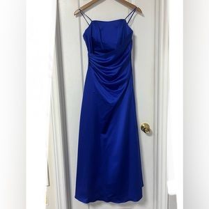 Alfred Angelo Size 10 Blue Ruched Evening Gown